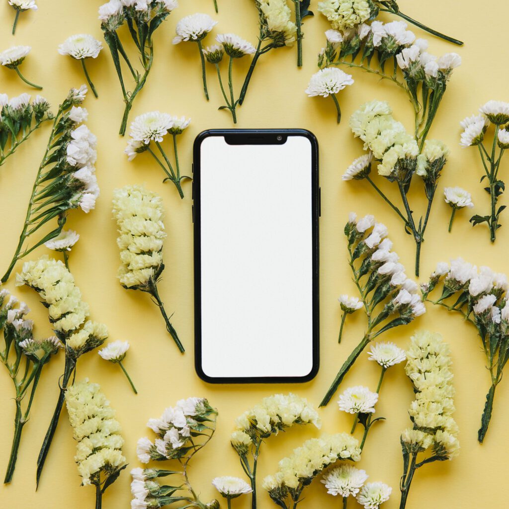 iPhone 16 Pro Max Lock Screen Wallpaper: HD & 4K Collection iPhone 16 Pro Max lock screen wallpaper aesthetic floral smartphone mockup